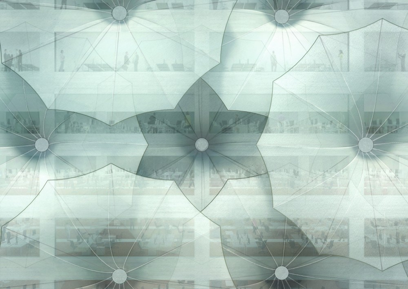 Illustration for article titled Sunshades Bloom to Protect These Towers from the Brutal Desert Sun